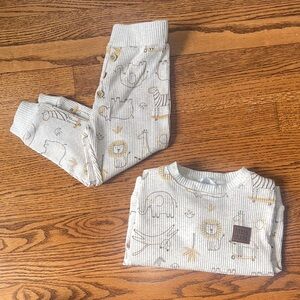 Neutral Safari Print Toddler Two-Piece Set - Size 2T